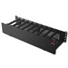APC Rack cable management panel (horizontal, single sided) with cover - black - 2U AR8603